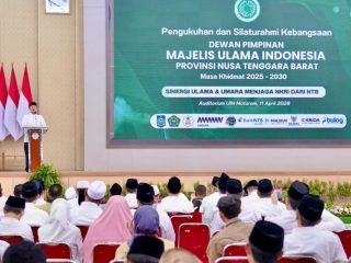 Hadiri Pengukuhan MUI Provinsi NTB, Menteri Nusron Wahid Tekankan Prinsip Kebermanfaatan dalam Pengabdian