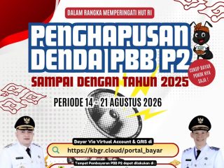 Kado Kemerdekaan, Rudy Susmanto Hapus Sanksi Administratif PBB-P2 hingga Tahun Pajak 2025
