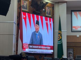 Rudy Susmanto Bersama Forkopimda Dengarkan Pidato Kenegaraan Presiden Prabowo