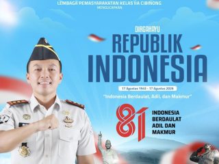 Lapas Kelas IIA Cibinong Mengucapkan Selamat HUT ke-81 RI