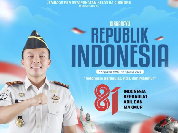 Lapas Kelas IIA Cibinong Mengucapkan Selamat HUT ke-81 RI